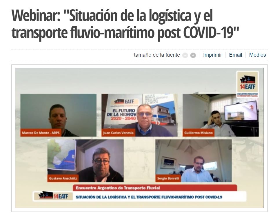 foto de AIC Participó del Webinar: "Situación de la logística y el transporte fluvio-marítimo post COVID-19"