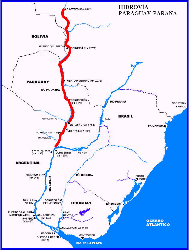 Estudio de Competitividad de Puertos y Cadenas Logísticas de la Hidrovía Paraguay-Paraná, para el tráfico y navegación entre Uruguay y Paraguay